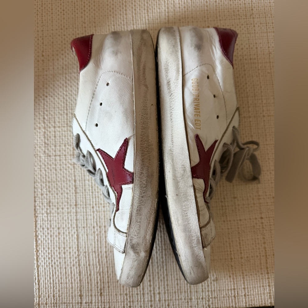 Golden Goose Superstar White & Red Sneakers - size 8 - Picture 5 of 10